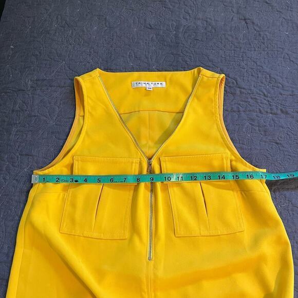 Trina Turk 'Karmandy' Zipper-Front Sleeveless Top, Buttercup size medium - Picture 9 of 11